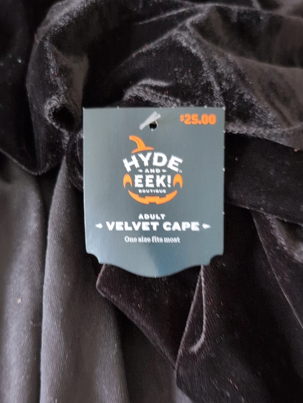 Kids Black Hooded Velvet Costume Cape - Halloween Cloak